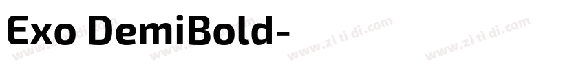Exo DemiBold字体转换